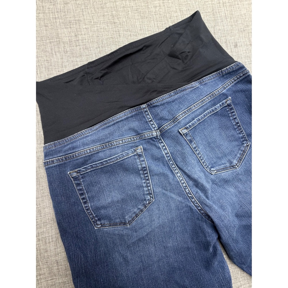 Isabel Maternity Skinny Jeans Women 12/31R Dark Wash Full Belly Panel Denim